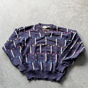 Vintage 90’s Gianfranco Ruffini Abstract Patterned Pastel Colored Sweater